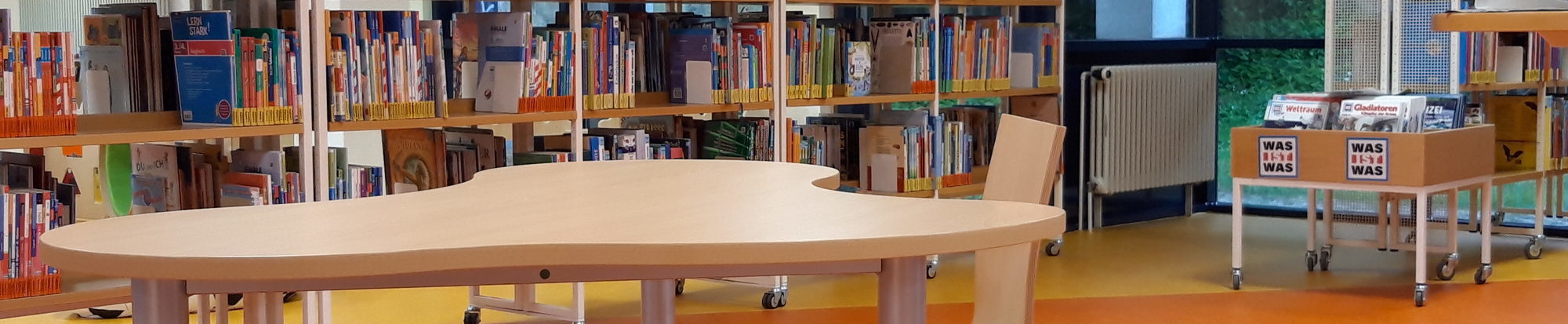 Arbeitsplatz in der Kinderbibliothek in Lebenstedt
