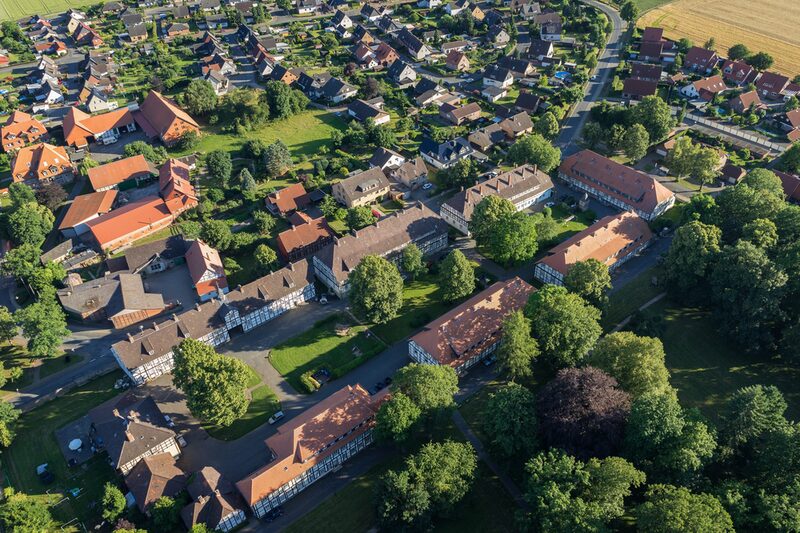Flachstöckheim von oben.