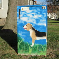 Die Hunde sind am Hagenholz 11 (Durchgang zur Diesterwegstraße) zu sehen.