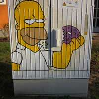 Die Simpsons sind in der Breslauer Straße 2 zu finden.