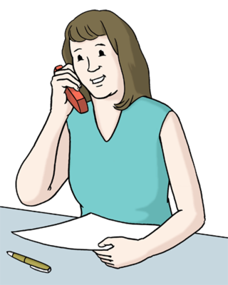 Bild einer telefonierenden Frau