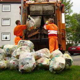 Sammlung von Verpackungen im Gelben Sack
