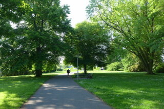 Park hinter dem Rathaus.