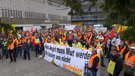Menschen demonstrieren im Jahr 2015 gegen die Einlagerung in Schacht Konrad.