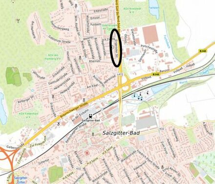 Ausschnitt des Stadtplans.