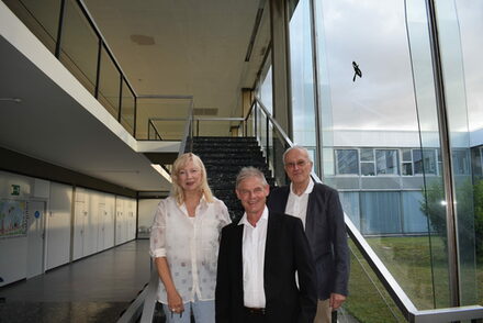 Geschäftsführerin Simone Kessner, Kuratoriumsvorsitzender Oberbürgermeister Frank Klingebiel, Geschäftsführer Rainer Dworog.
