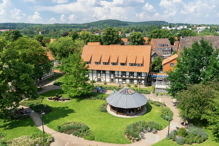 Luftbild des Rosengartens in Salzgitter-Bad