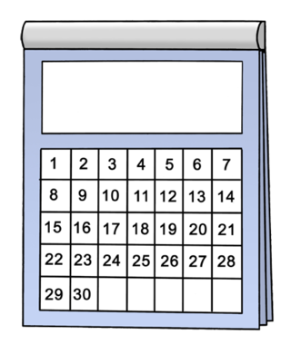 Bild eines Kalenders