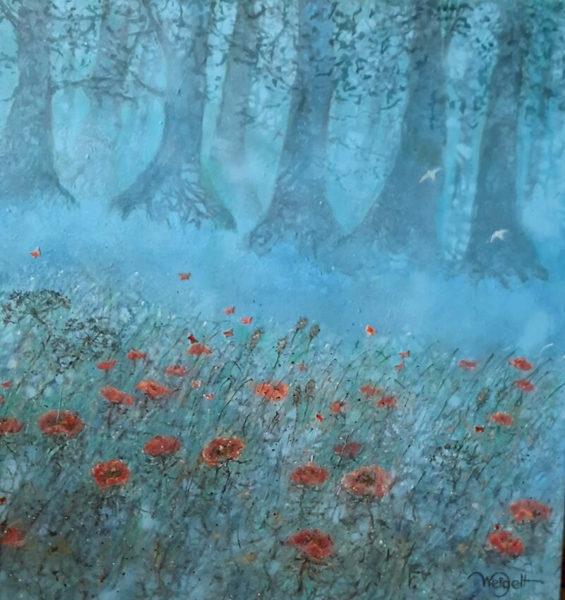 "Morgentau" heißt dieses Bild von Ursula Weigelt.