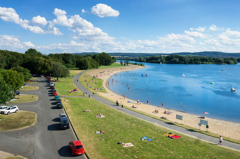 Der neue Ort des Verkehrssicherheitstages und der Bikerparty ist auf dem Parkplatz und an der Reppnerschen Bucht.